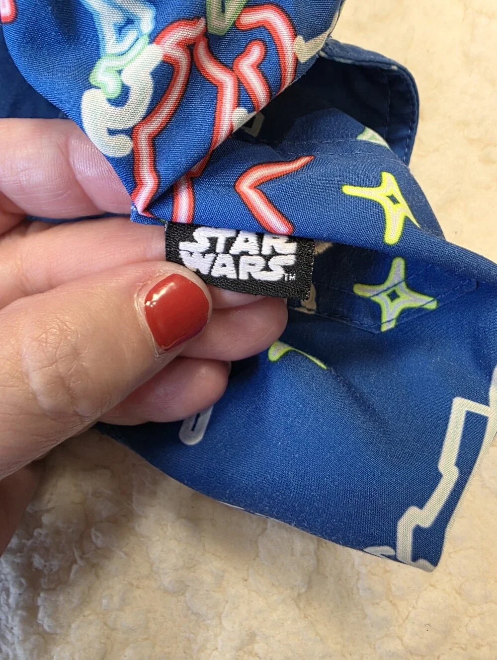 Chubbies x Star Wars Kids Swim Trunks Blue Neon Print Size 3T